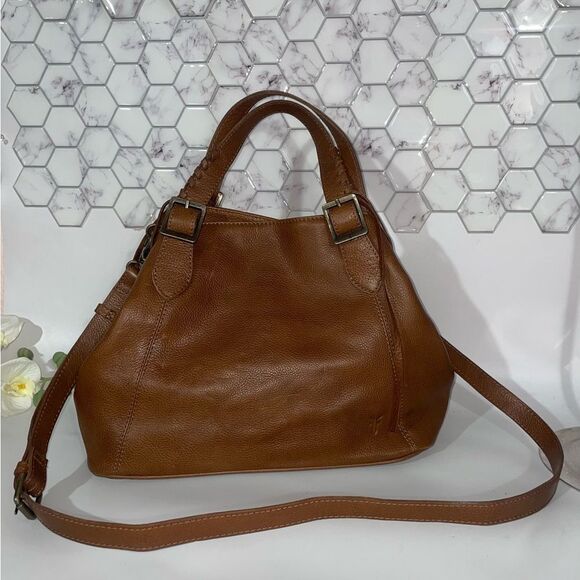 Frye Caelan Tan Leather Satchel - Picture 1 of 11